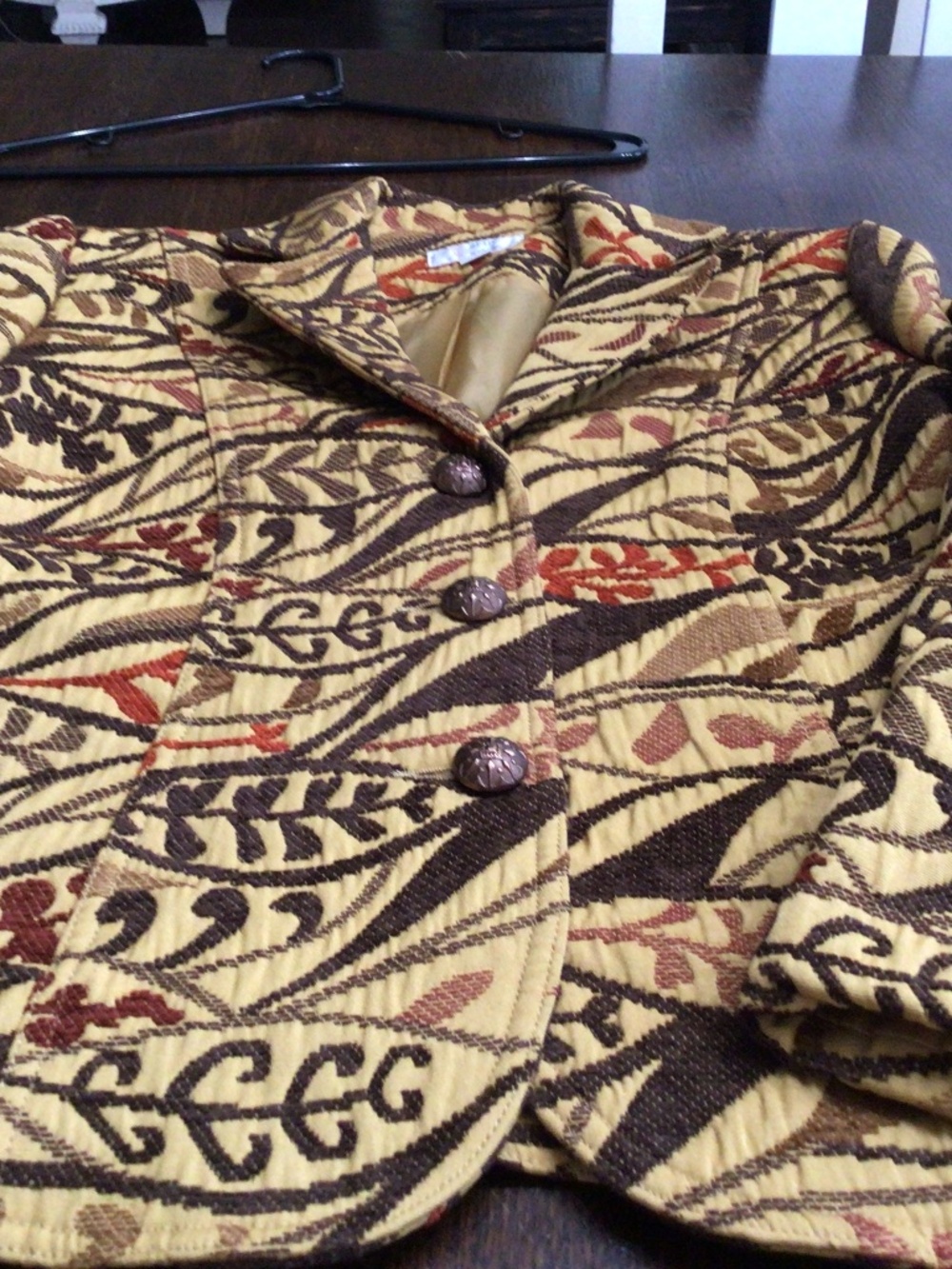 Vintage Erin by Erin London Textured tapestry autumn colored jacket. Size PM
